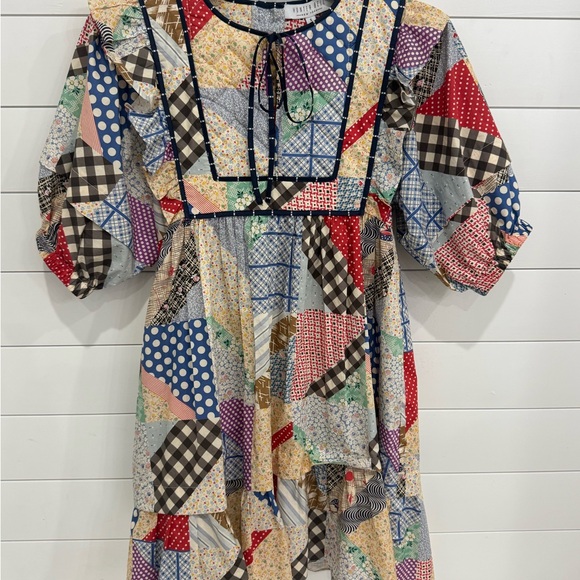 Hunter Bell Britton Dress, Patchwork Size Small - Picture 5 of 7